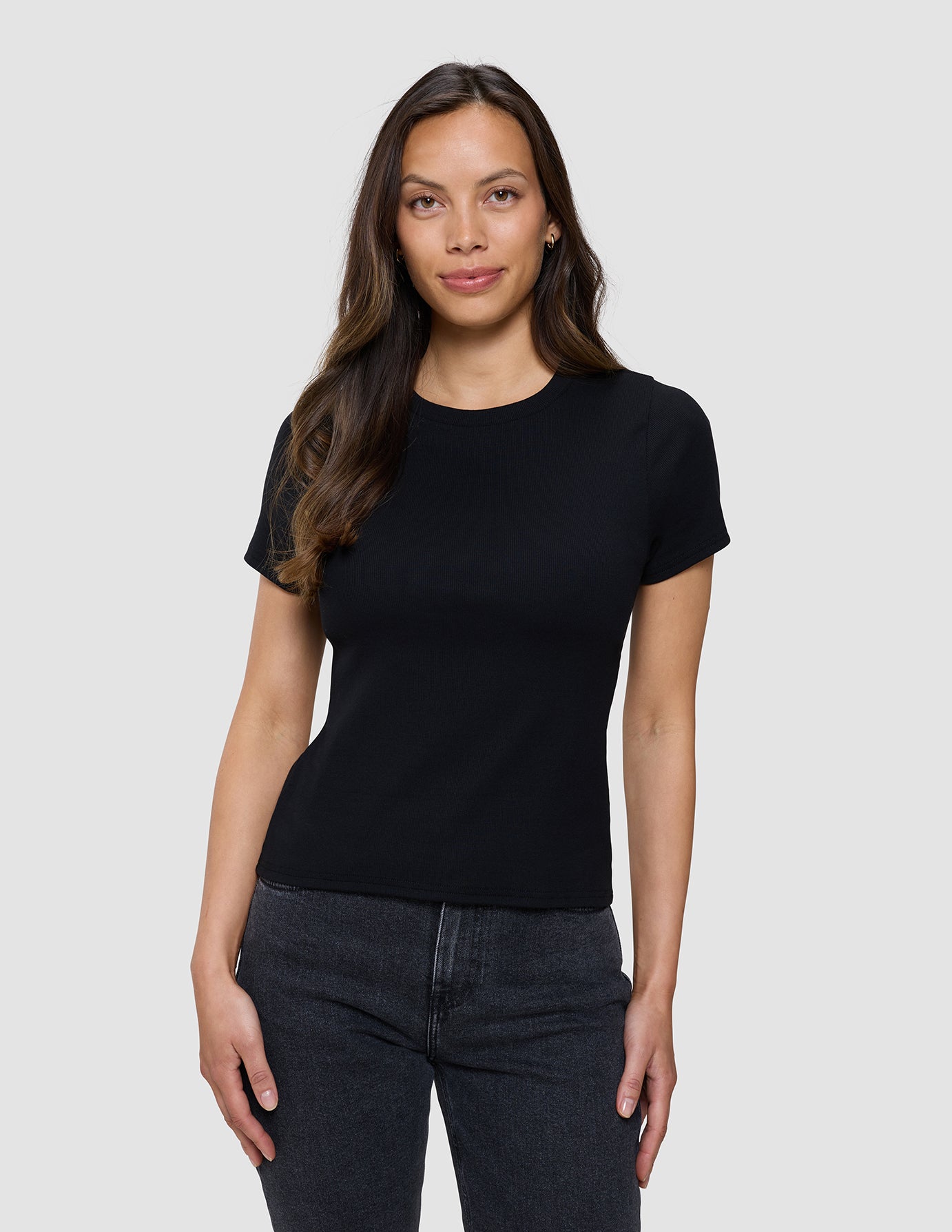 Rib T-Shirt Black
